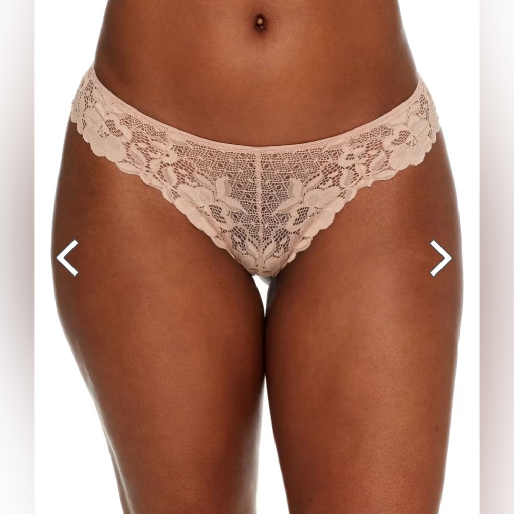 🆕 Bare Necessities The Essential Lace Thong Panty Underwear Hazel Large